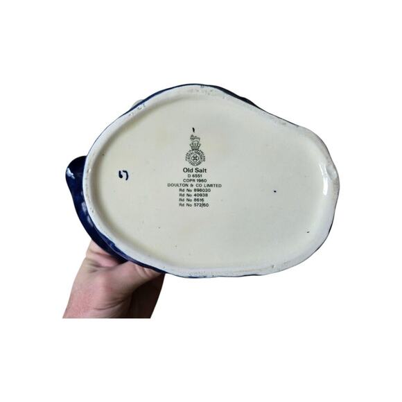 SM11 Vintage Royal Doulton Old Salt D6551 Ceramic Toby Mermaid Mug 1960 - Picture 6 of 8